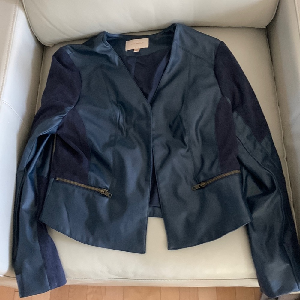 Navy Blue beautiful jacket. Never worn . Perfect condition.